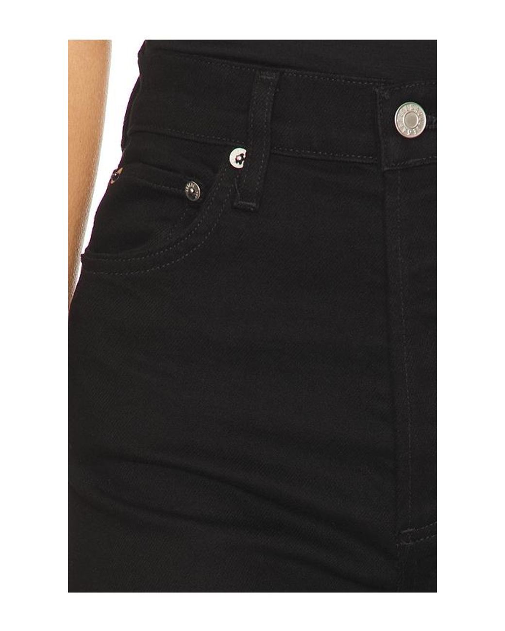 Agolde Black 90S Pinch Waist Long High Rise Straight Jeans
