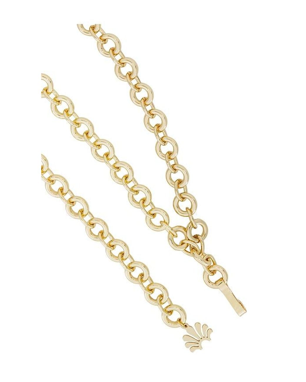 Lele Sadoughi Metallic Chain Belt