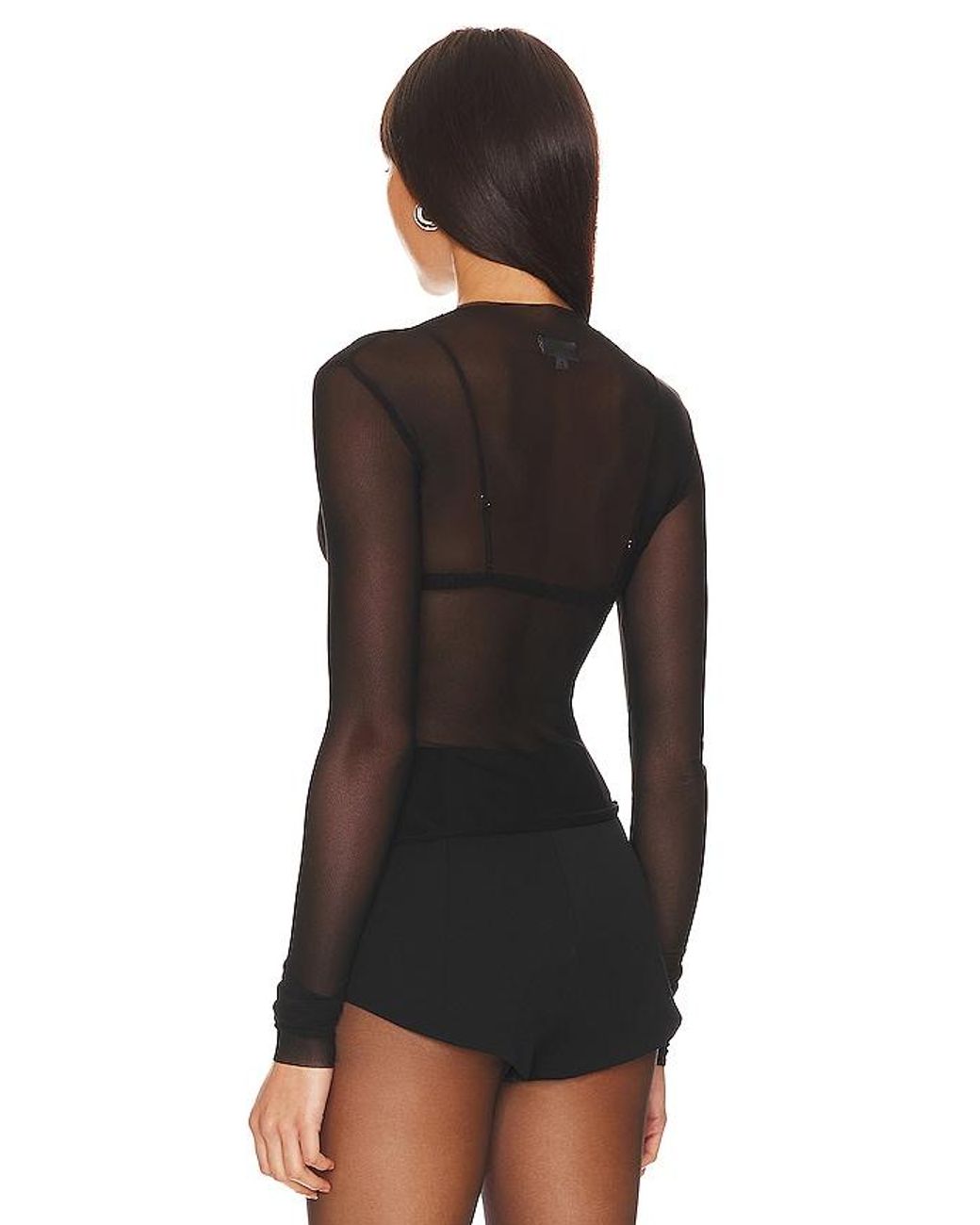Eliza Sheer Mesh Top En Color Negro Talla (También En M, S, Xl, Xs, Xxs) superdown de color Black