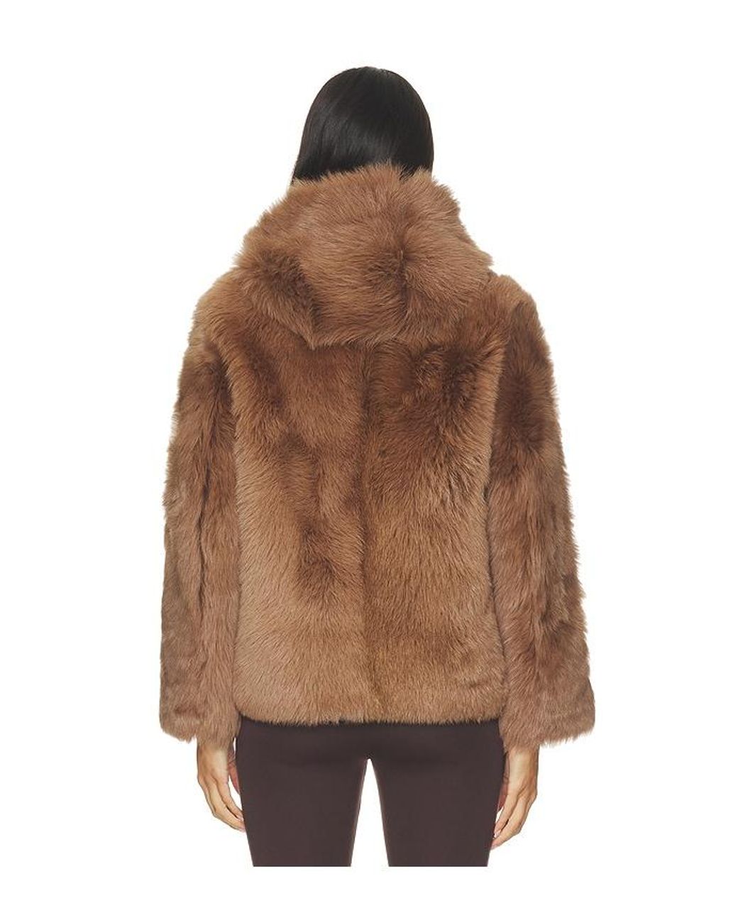 Proenza Schouler Brown Michelle Hooded Shearling Jacket