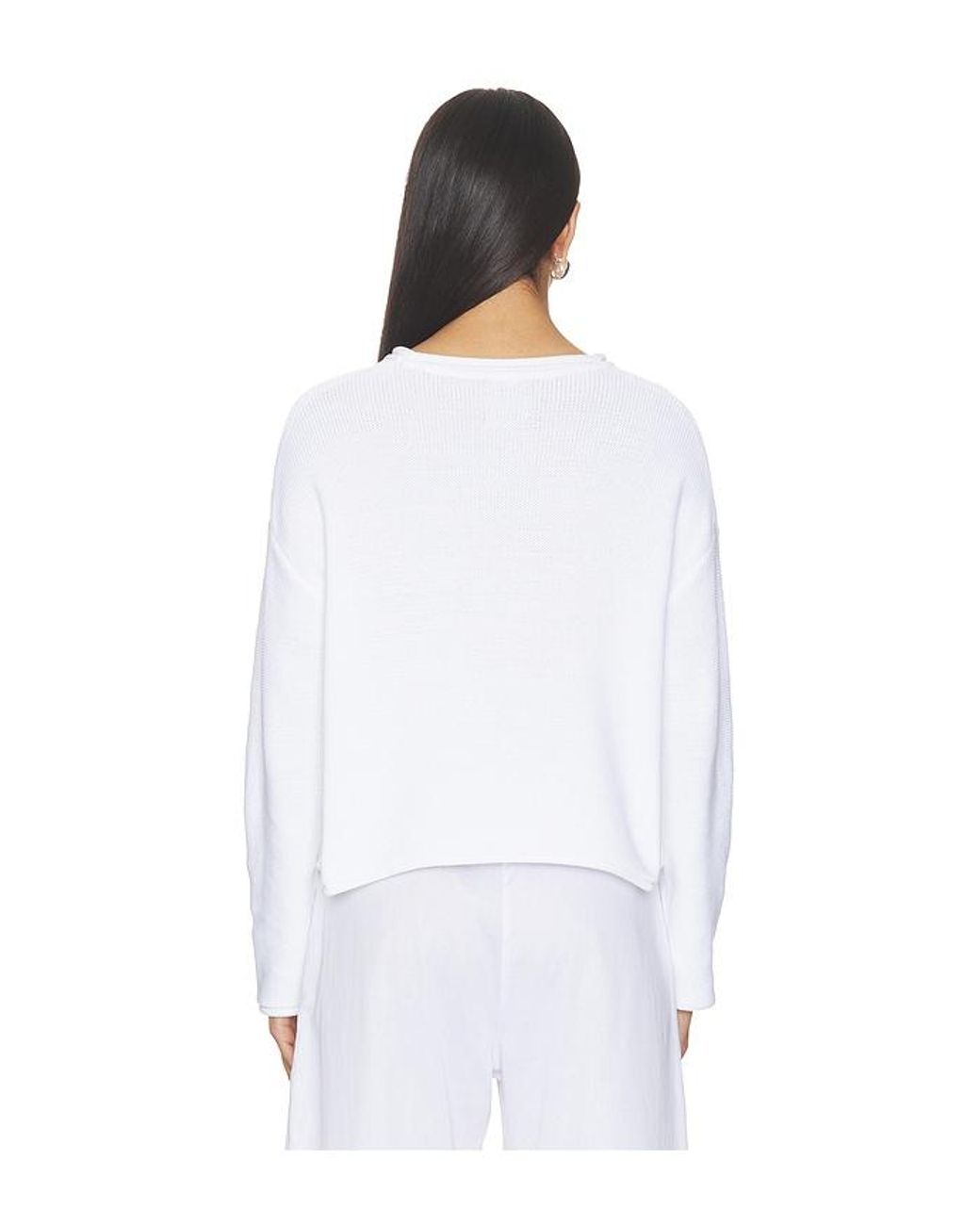 Leset White Mae Crewneck