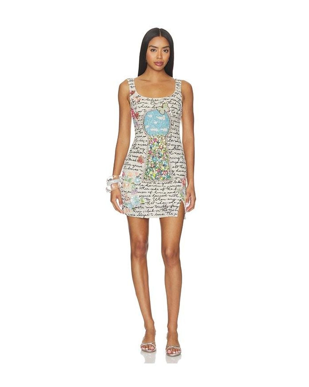 La Fuori Multicolor Aurete Enchanted Garden Mini Dress