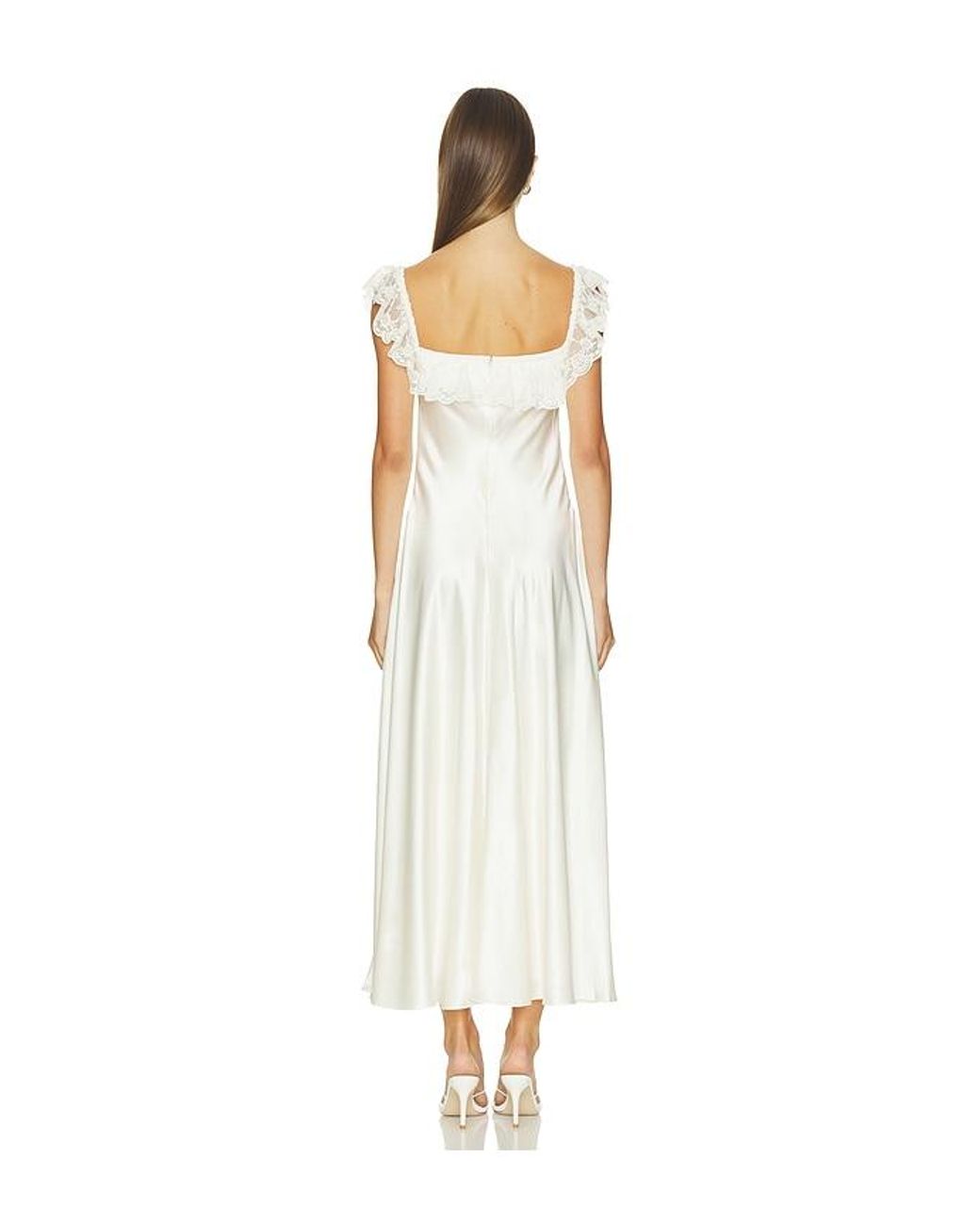 Mirror Palais White Sonata Lady Length Dress