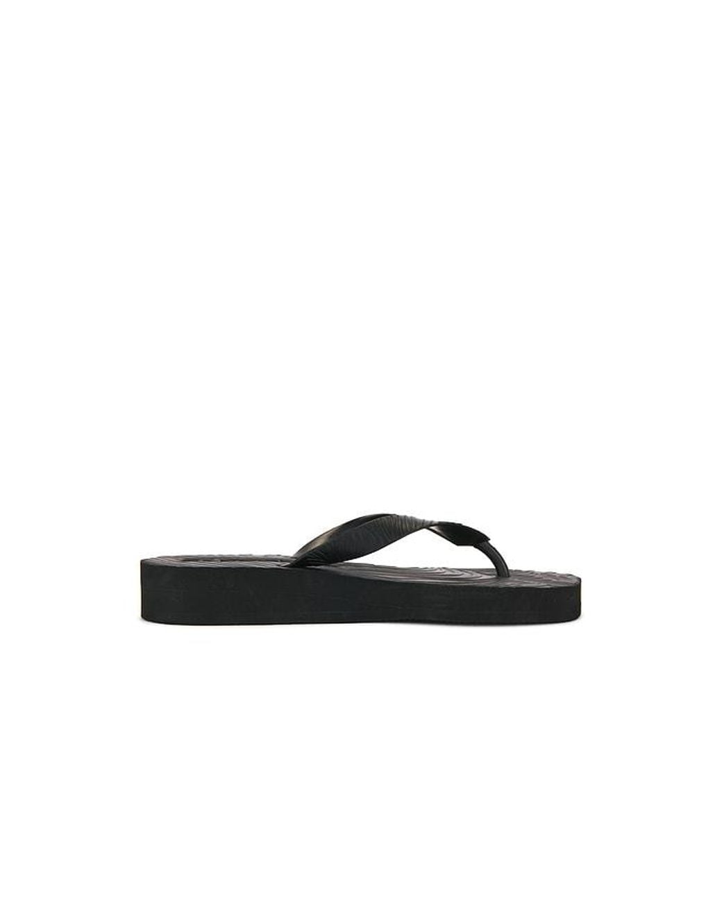 Sleeper Black Flip Flops Tapered Platform