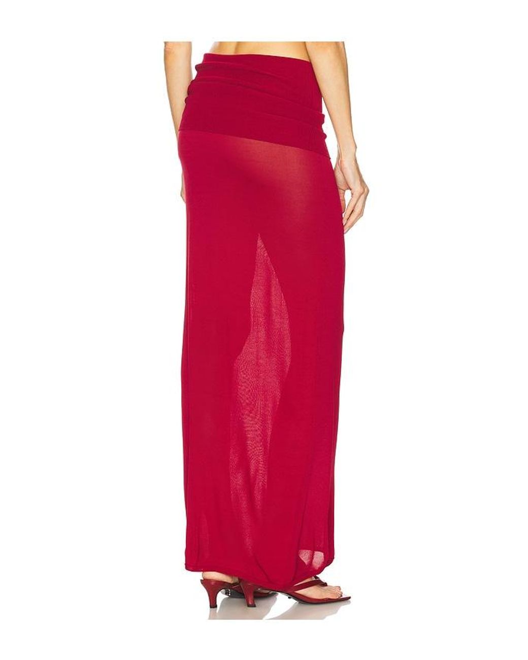 LOBA Red Maya Maxi Skirt