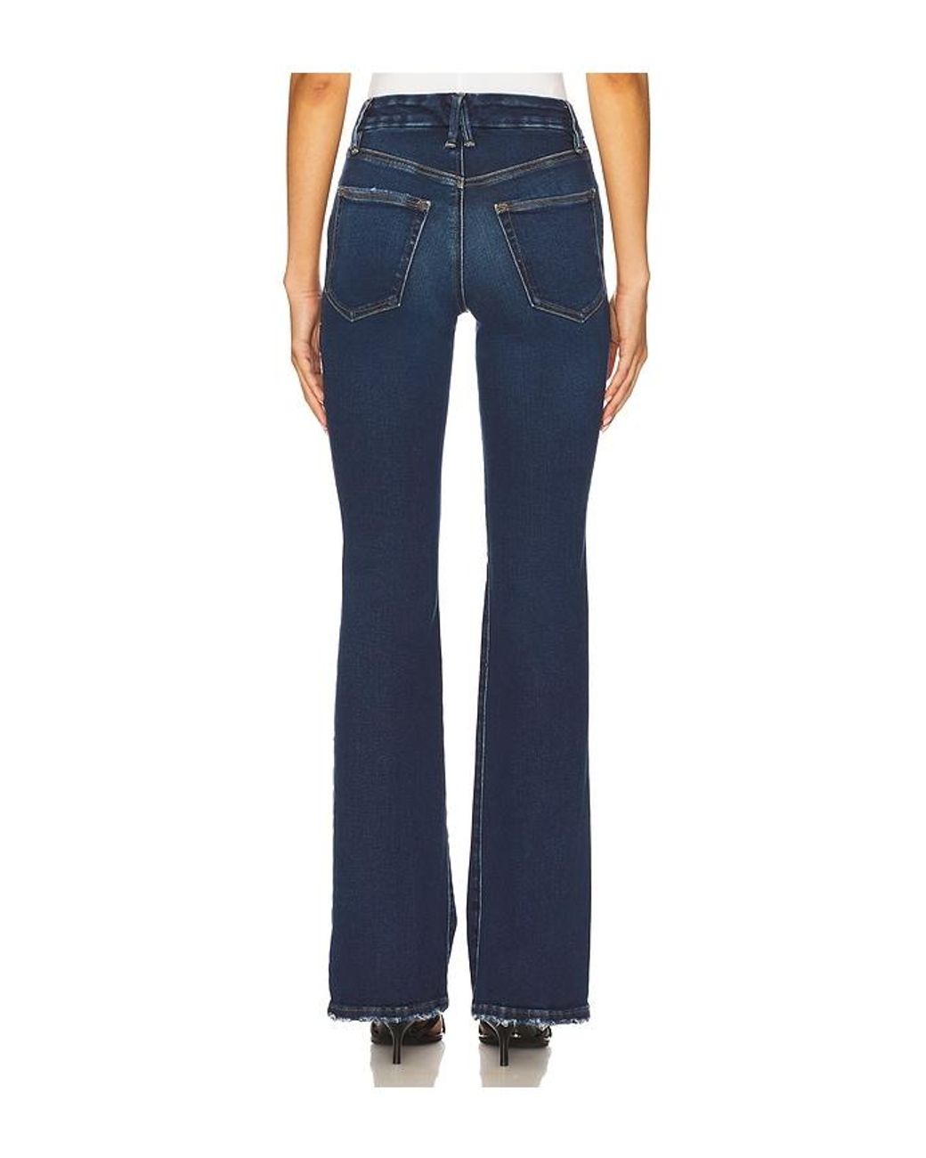 GOOD AMERICAN Blue Soft Tech Good Classic Bootcut Jeans