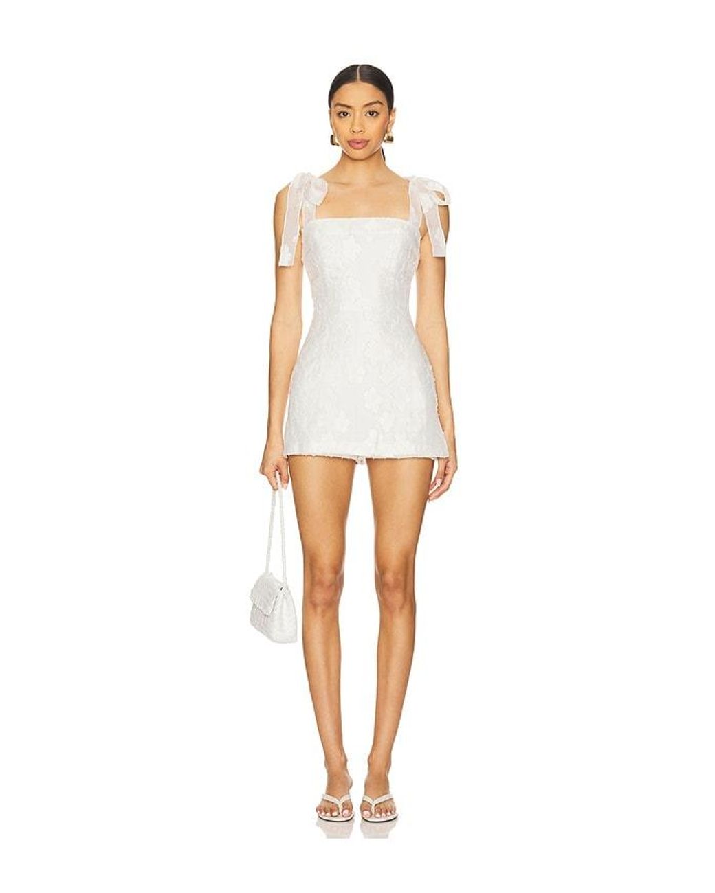 Amanda Uprichard White Keenan Skort Romper