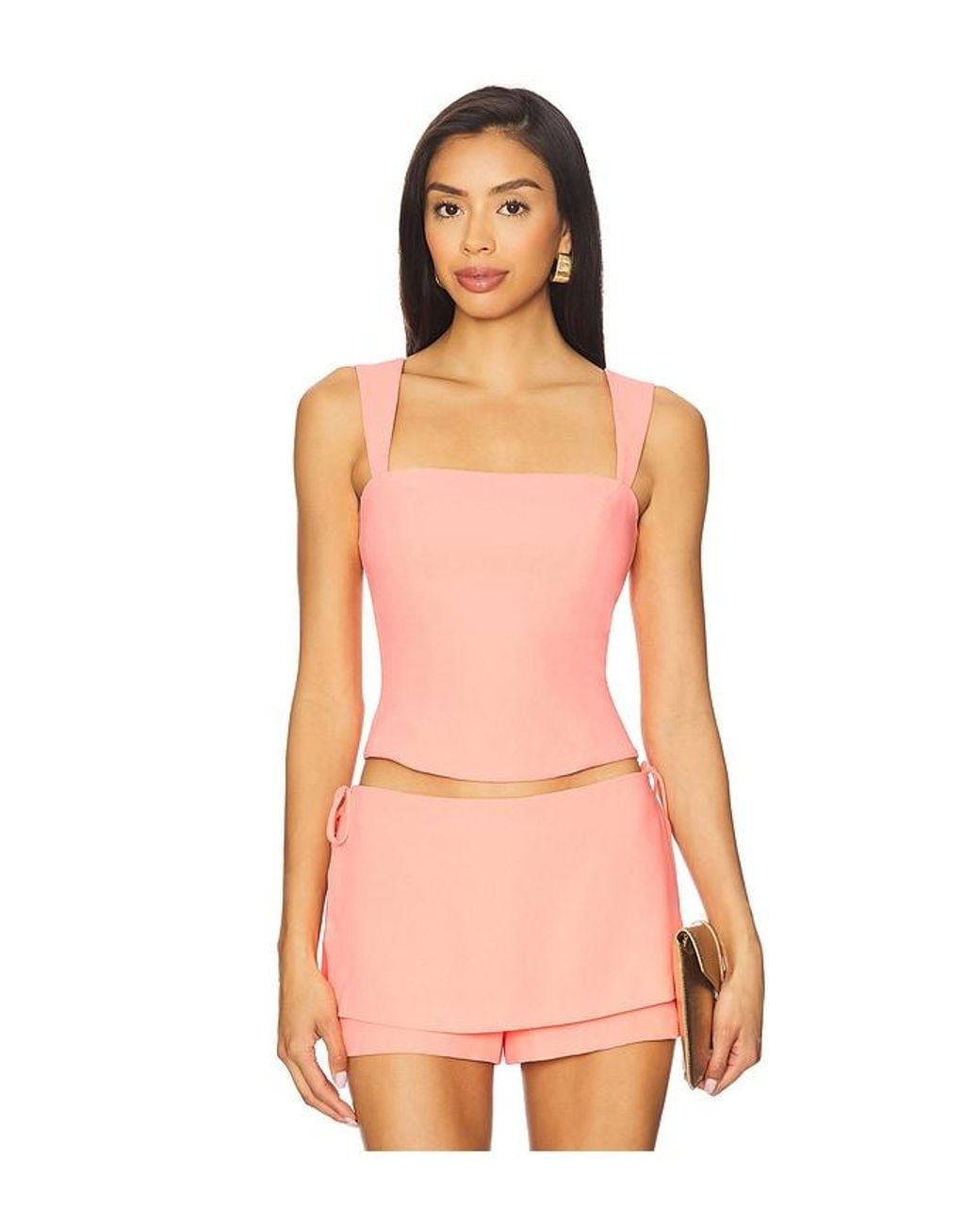 Amanda Uprichard Pink Ceronne Top