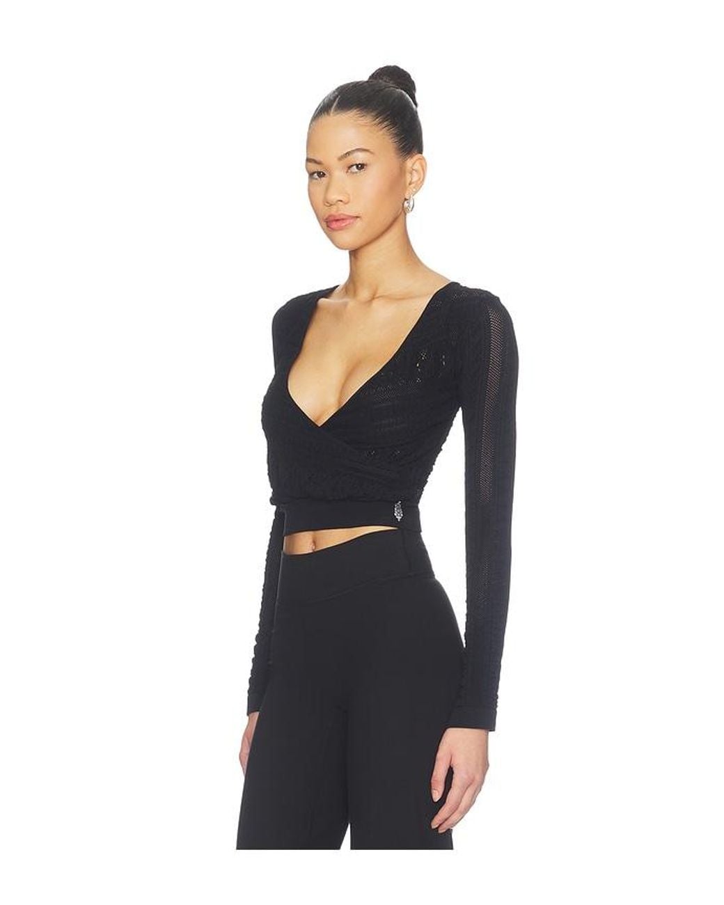 Free People Black X Fp Movement Vixen Longsleeve Layer