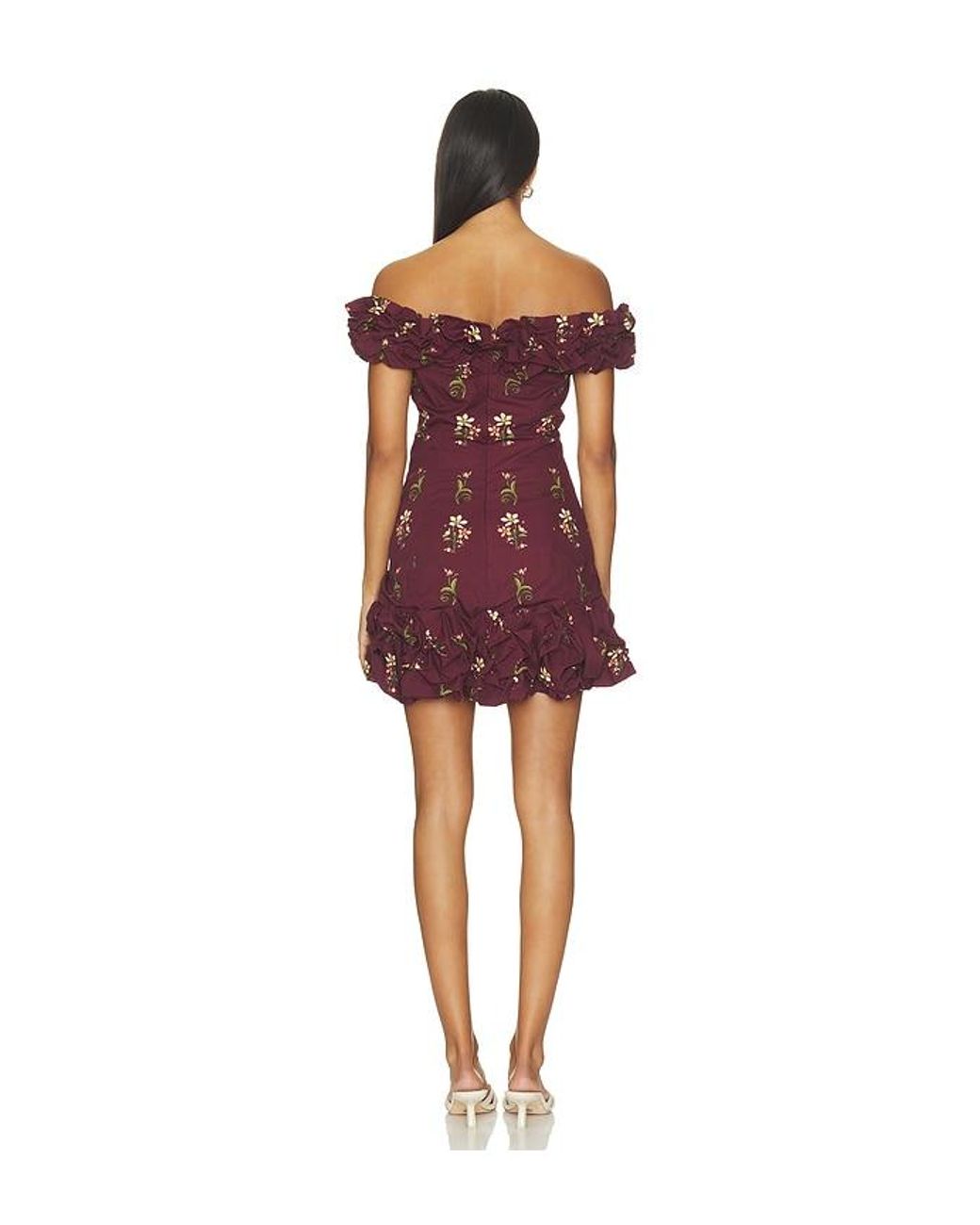 Agua Bendita Red Jardin Noche Dress