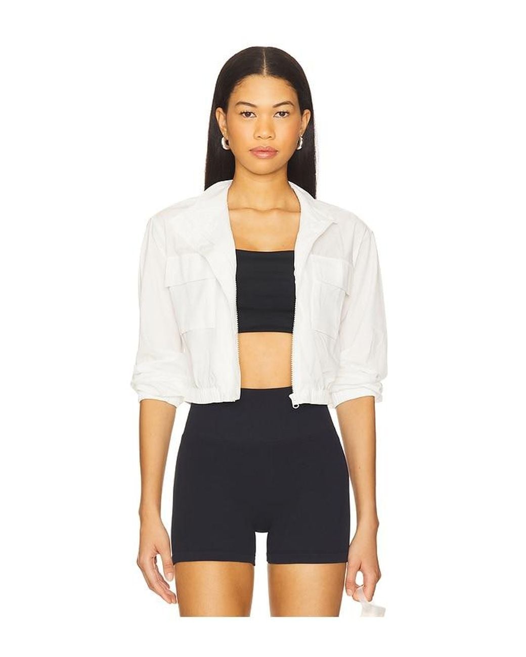 WellBeing + BeingWell White Aspyn Cropped Jacket