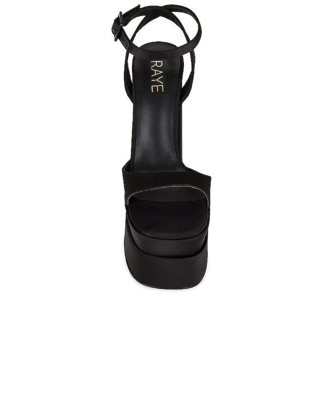 Raye Black Casia Ankle Strap Platform