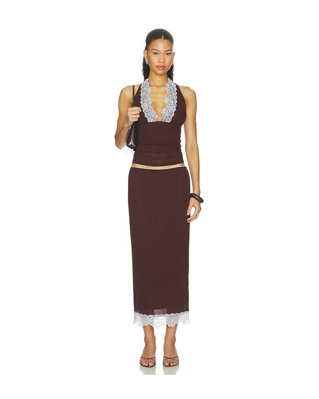 SOVERE Brown Harlow Skirt