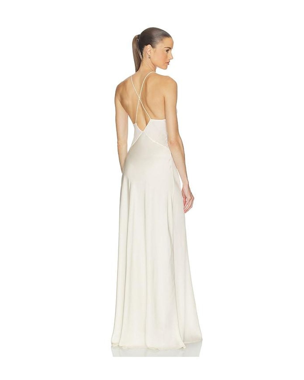 Helsa White Mix Media Slip Dress
