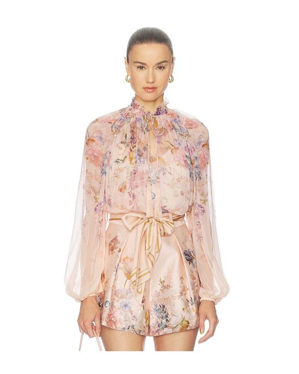 Zimmermann Pink Valiant Billow Blouse