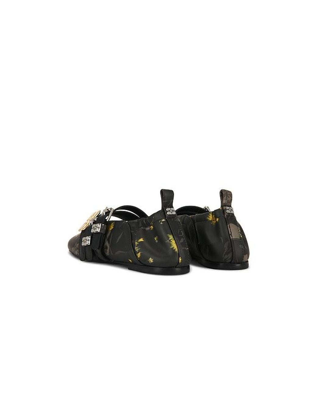 Ganni Black Sue Triple Ballerina