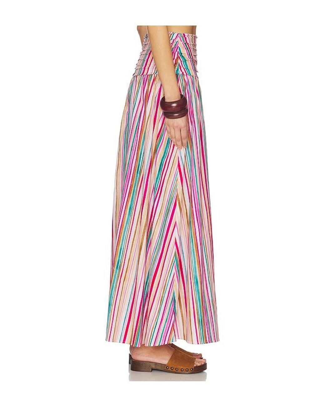 Peixoto Red Rowan Midi Skirt