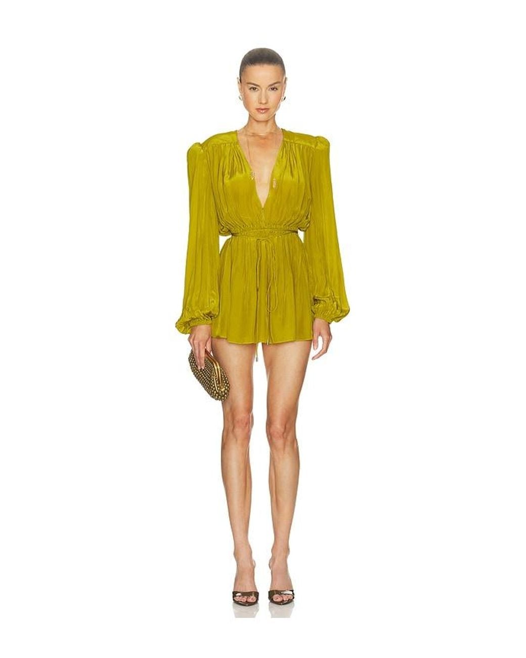Camila Coelho Yellow Lili Mini Dress