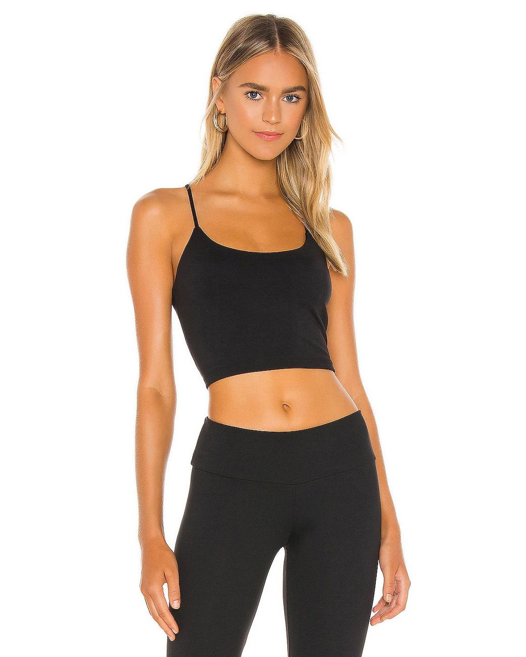 susana monaco wide strap crop top
