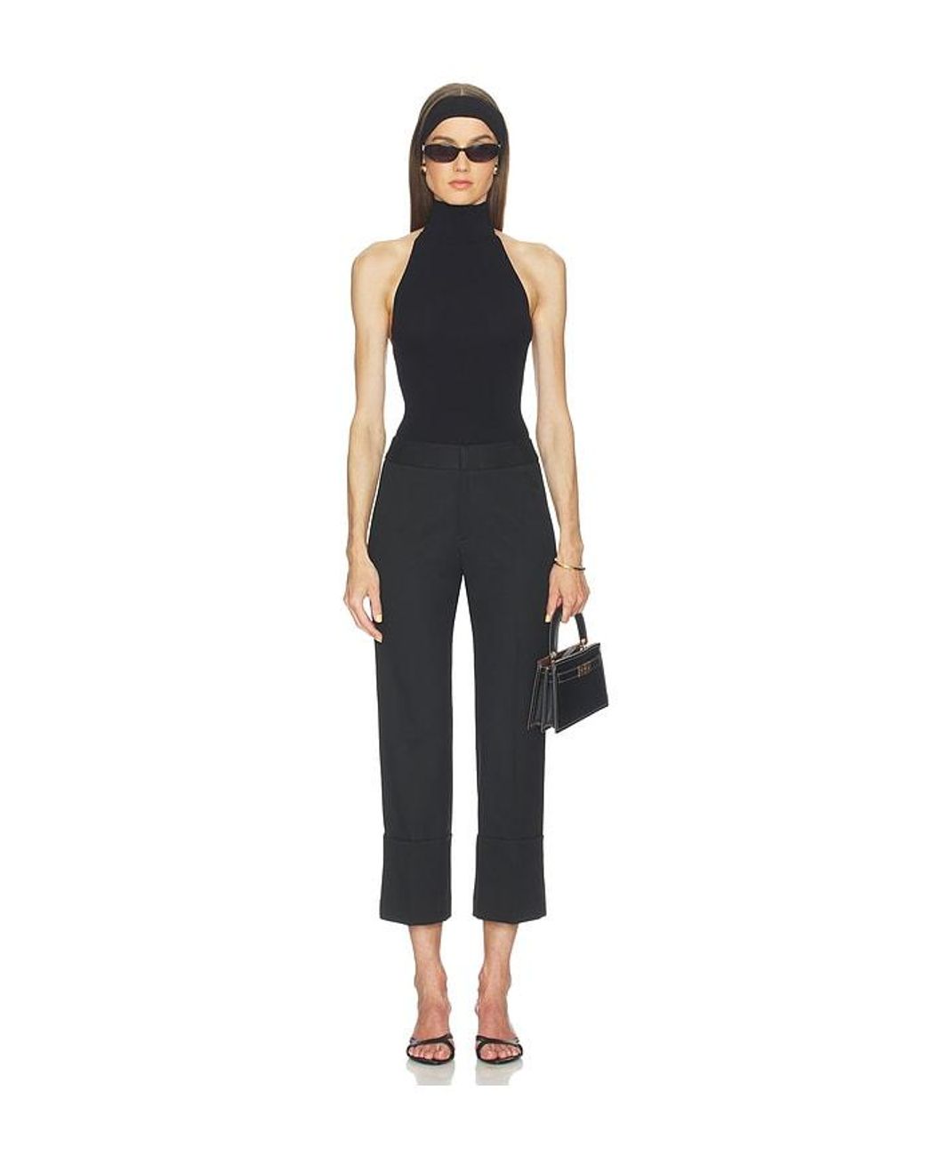 Smythe Black Cuffed Flood Pant