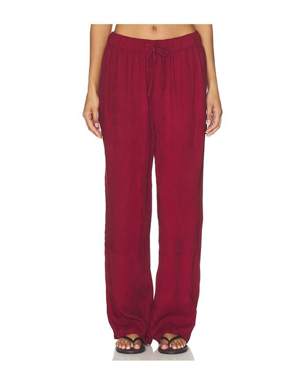 Rag & Bone Red Atlas Satin Pant