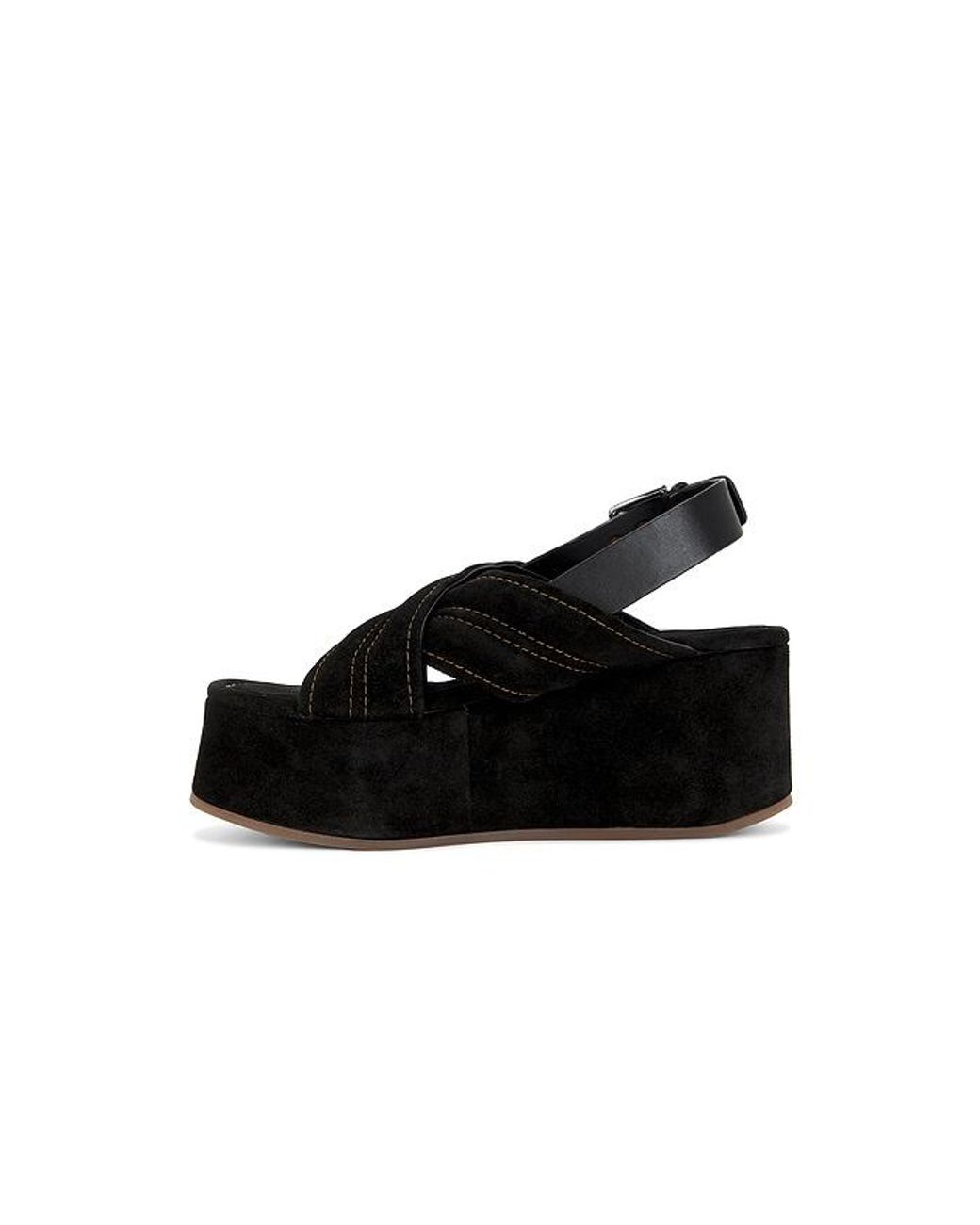 Free People Black Beach Party Platform Sandal