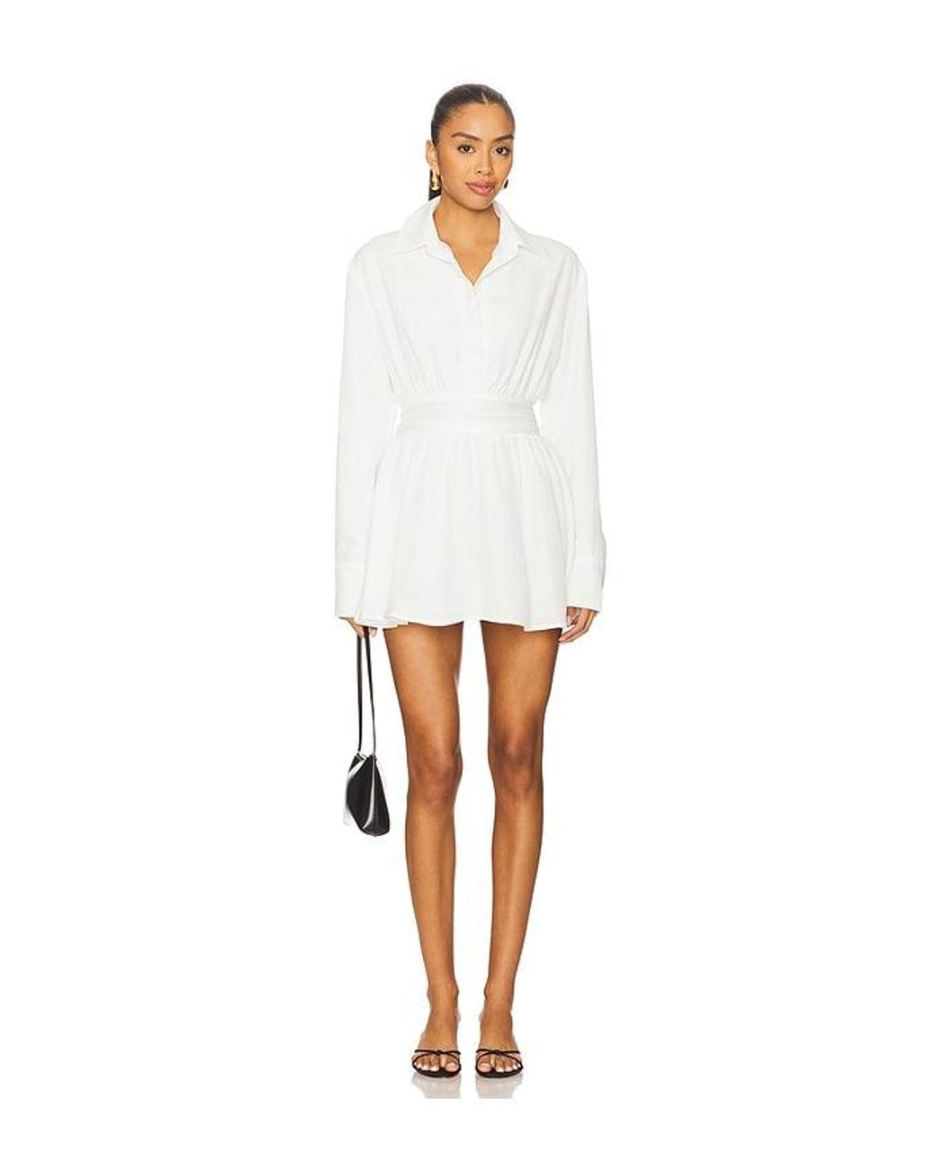 ALL THE WAYS White Laila Button Front Dress