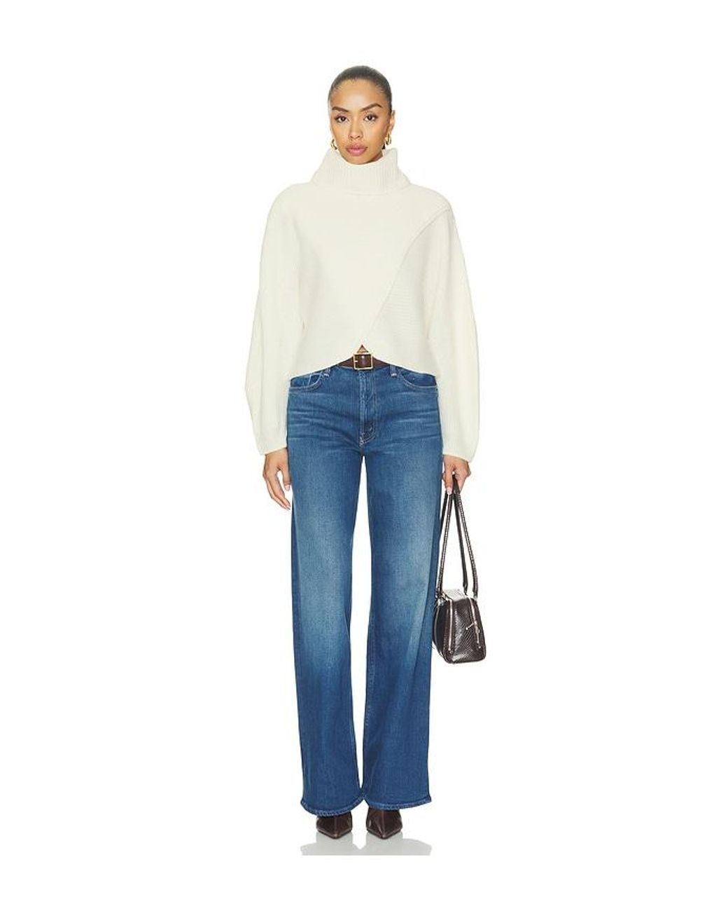 Mother Blue The Rerun Zip Sneak Jeans