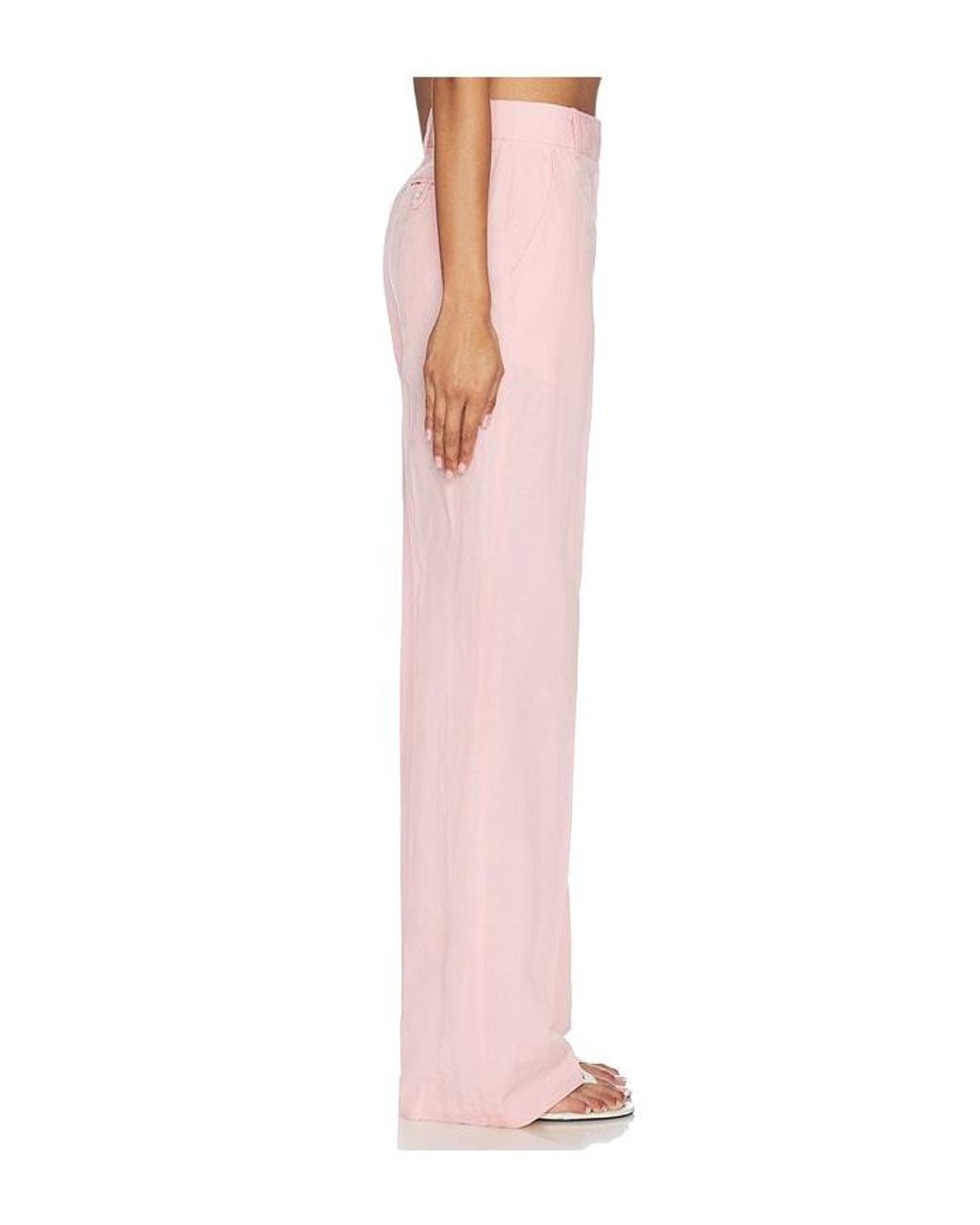 Lovers + Friends Pink Emmett Linen Pant