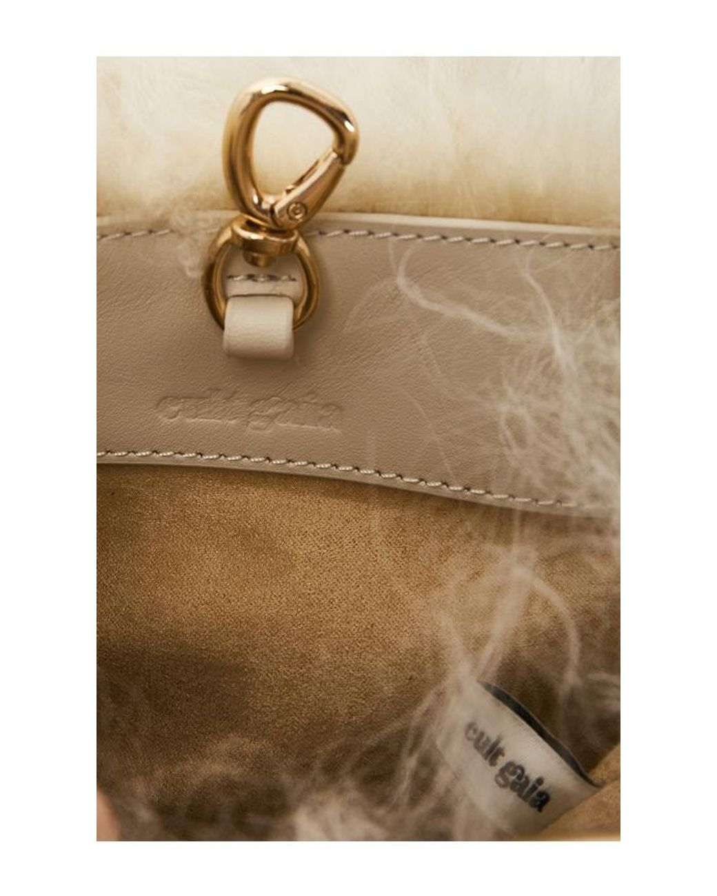 Cult Gaia Natural Solene Mini Top Handle Bag