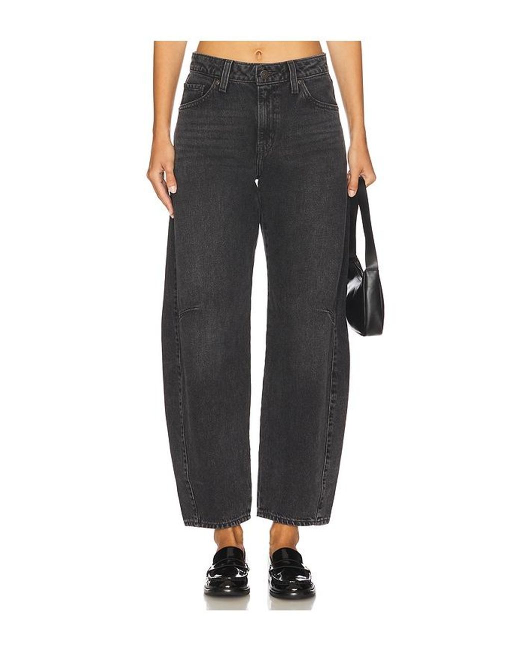 Levi's Black Baggy Dad Barrel Jeans