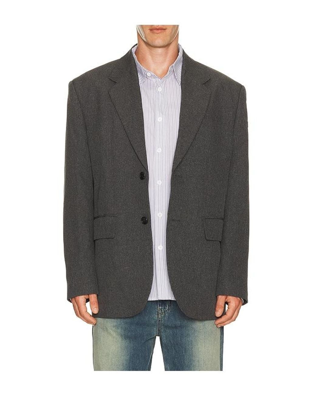 we11done Black Hood Detachable Blazer for men
