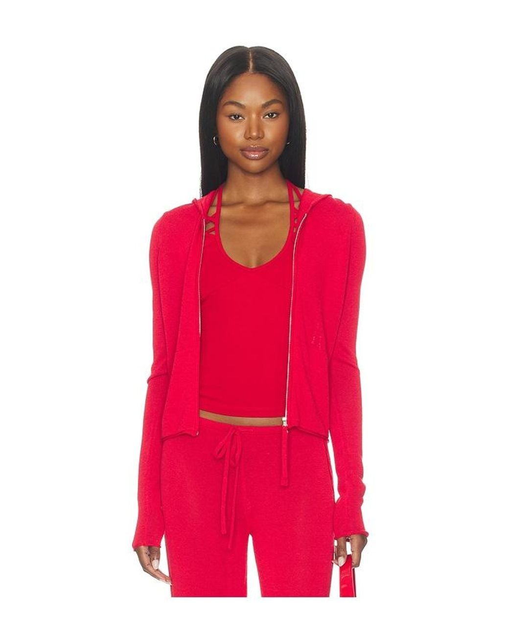 Frankie's Bikinis Red X Jennie Atlas Knit Hoodie