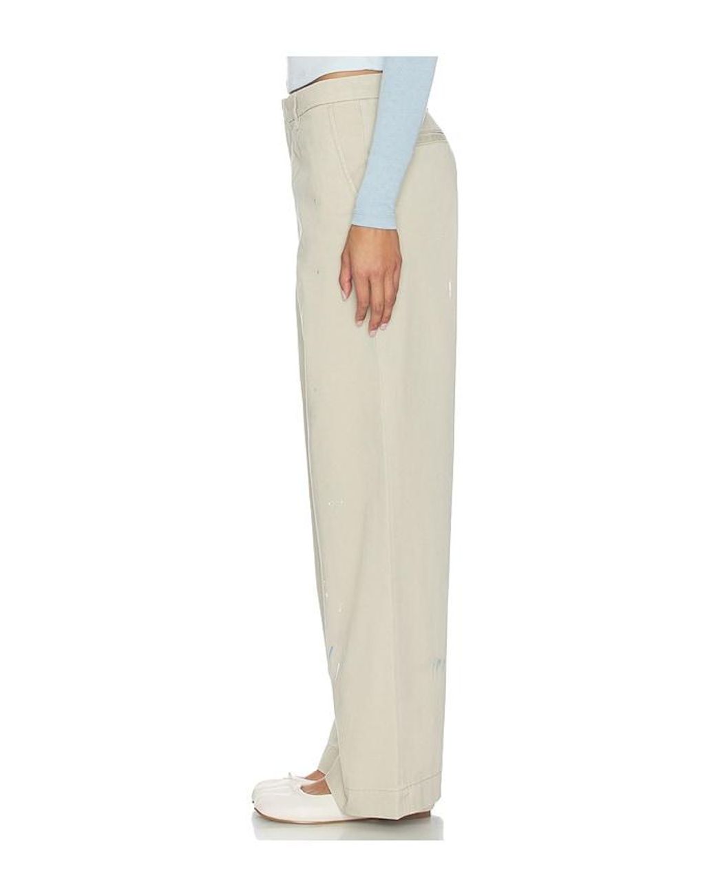 Still Here White Painter Slacks