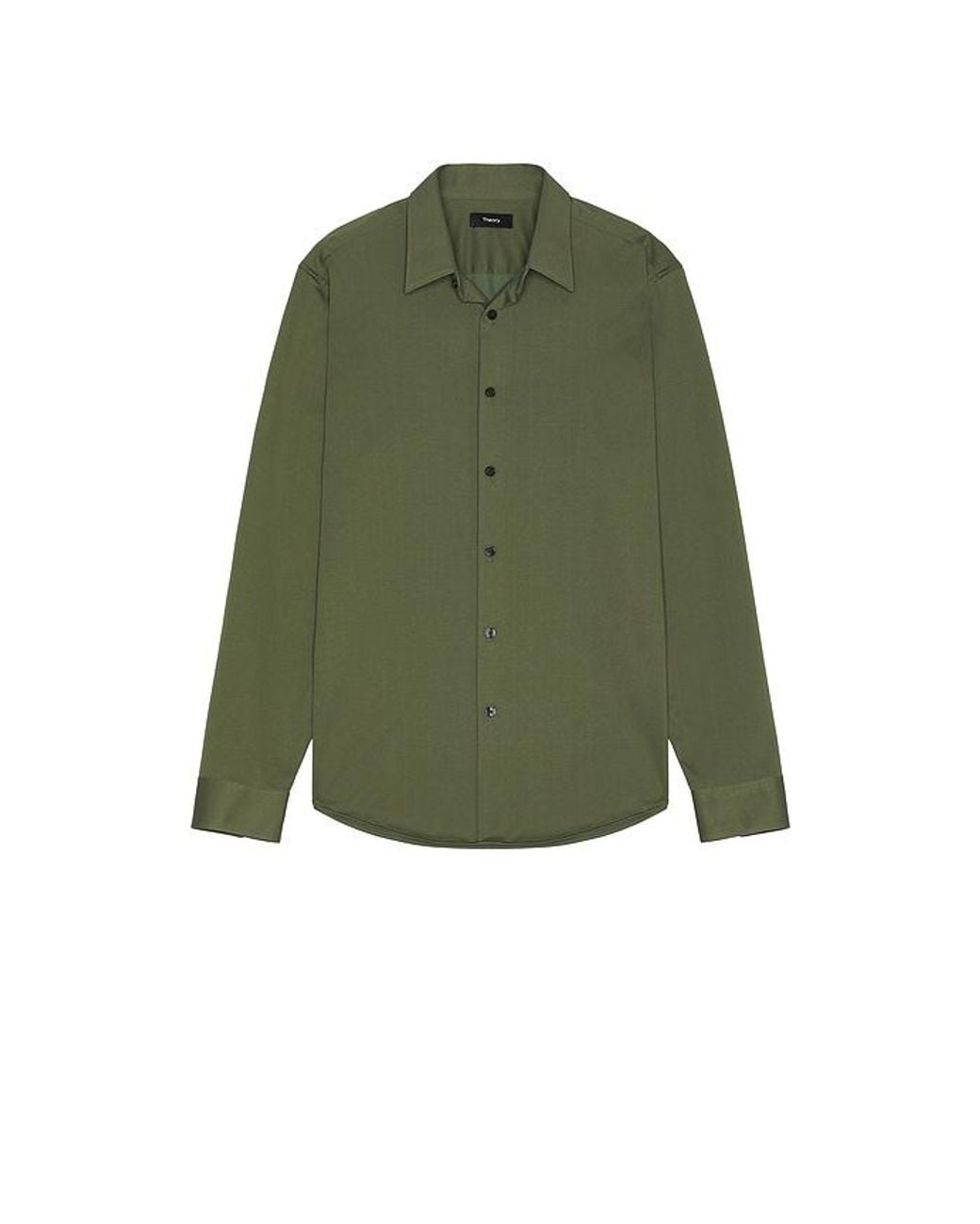 Theory Green Sylvain Structure Knit Shirt for men