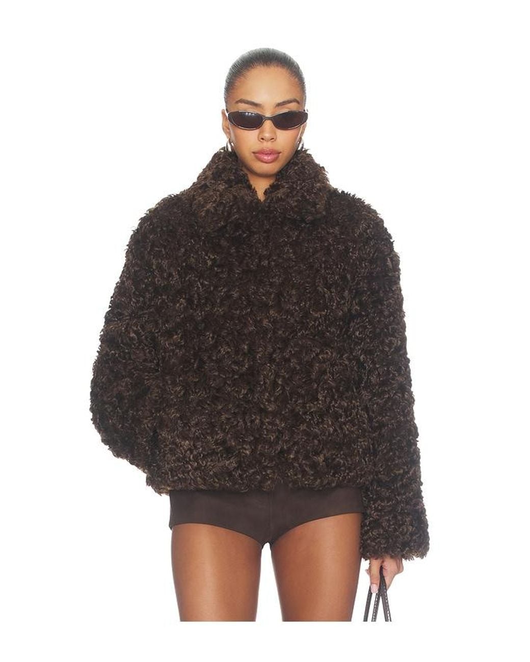 Closed Black Faux Fur Jacket