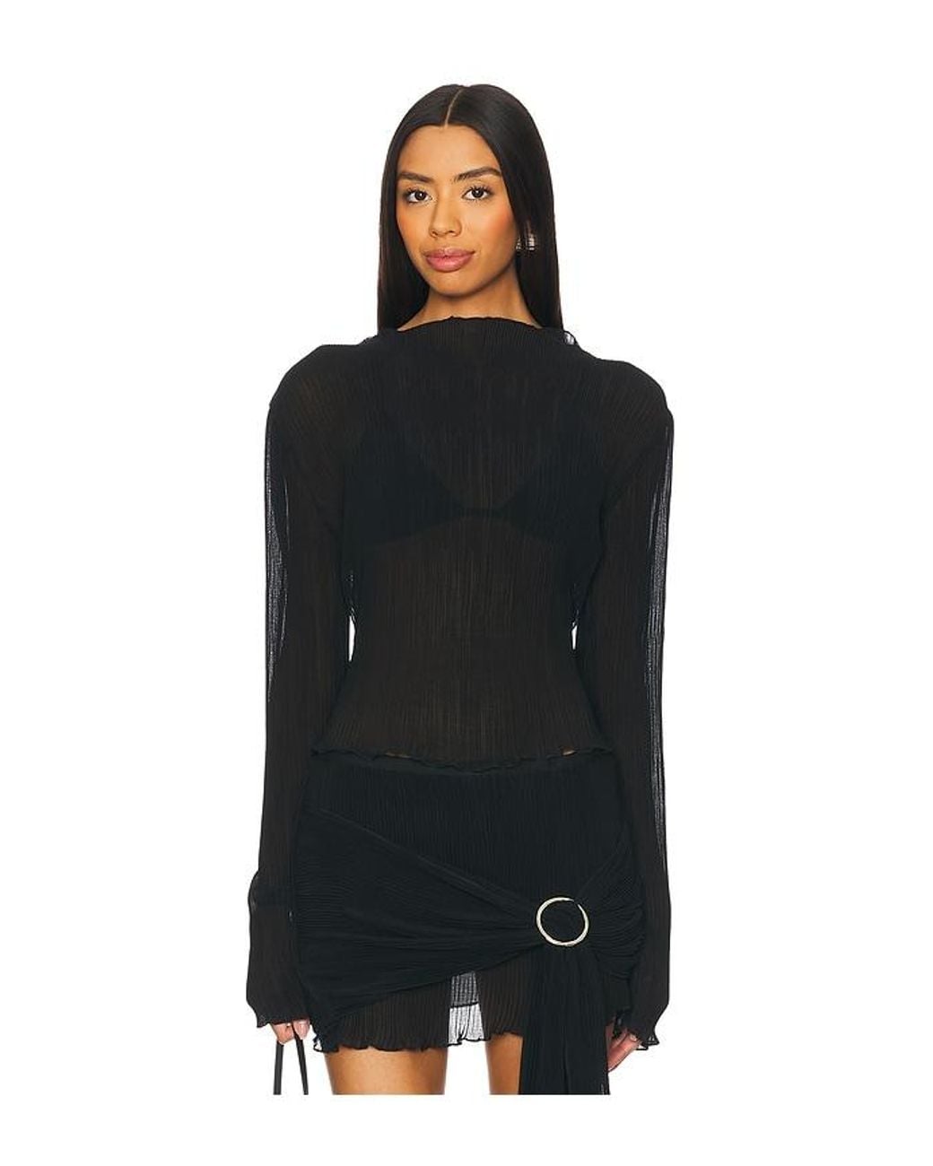 Lioness Black Ford Long Sleeve Top