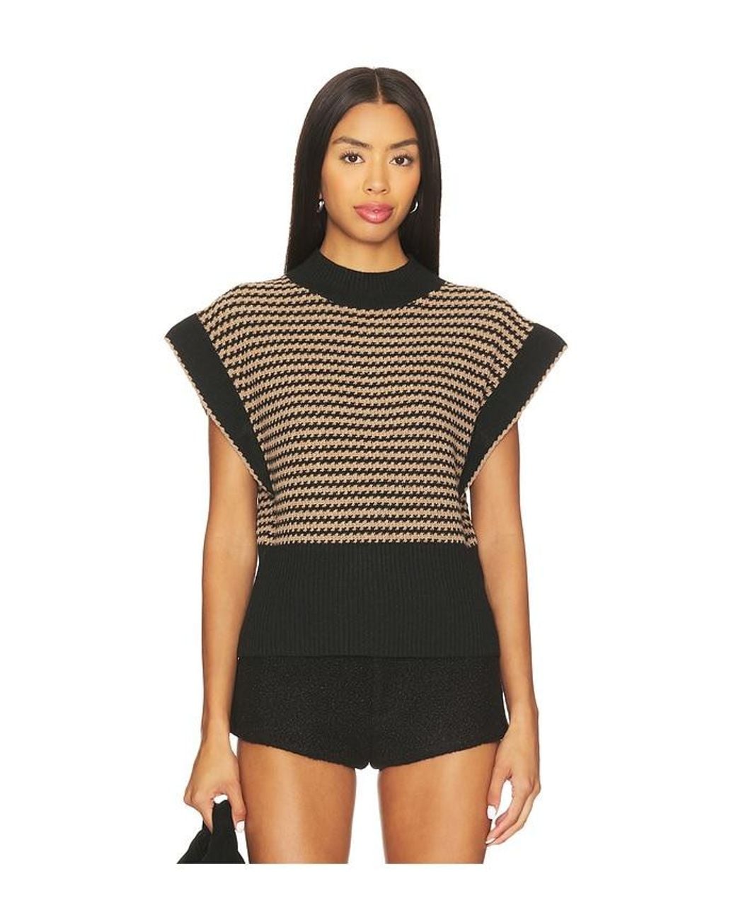 LNA Black Ellisa Sleeveless Sweater