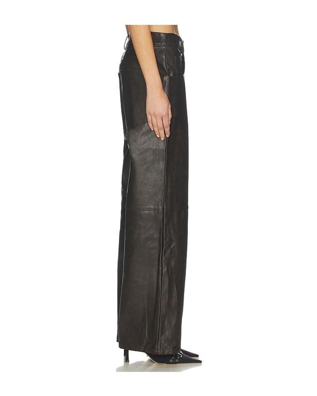 superdown Black Ana Faux Leather Pant