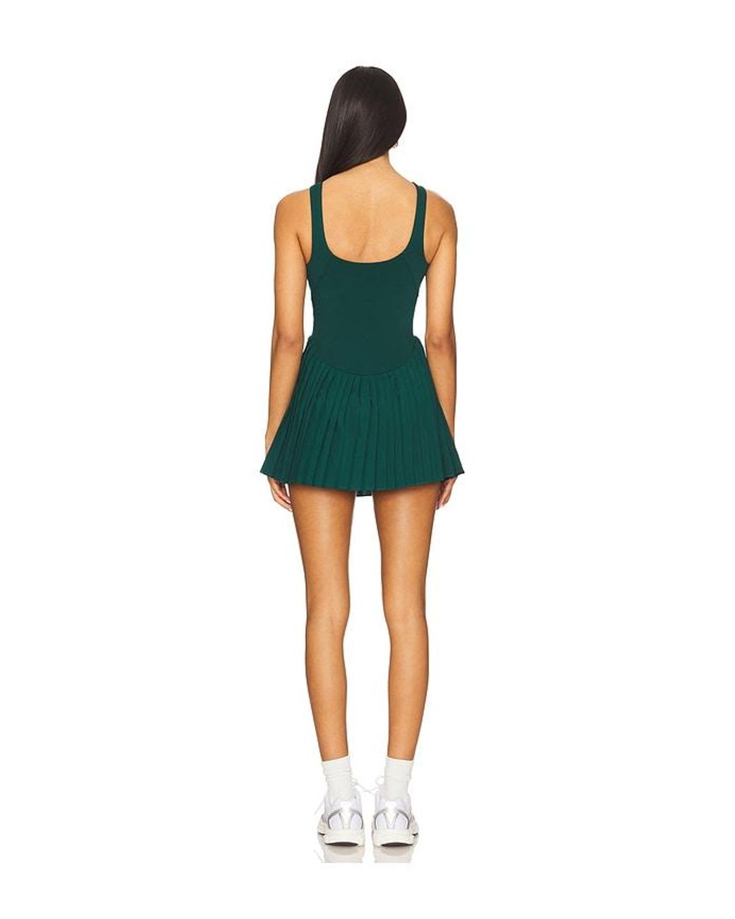 WellBeing + BeingWell Blue Movewell Lennox Pleated Dress
