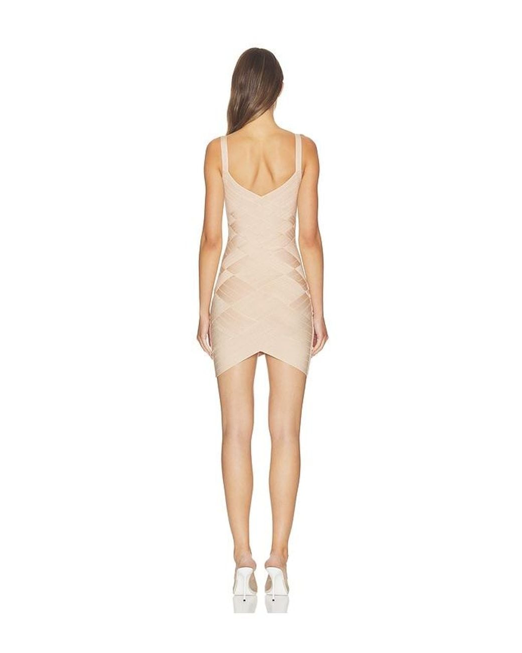HAELO White Bandage Weave Mini Dress