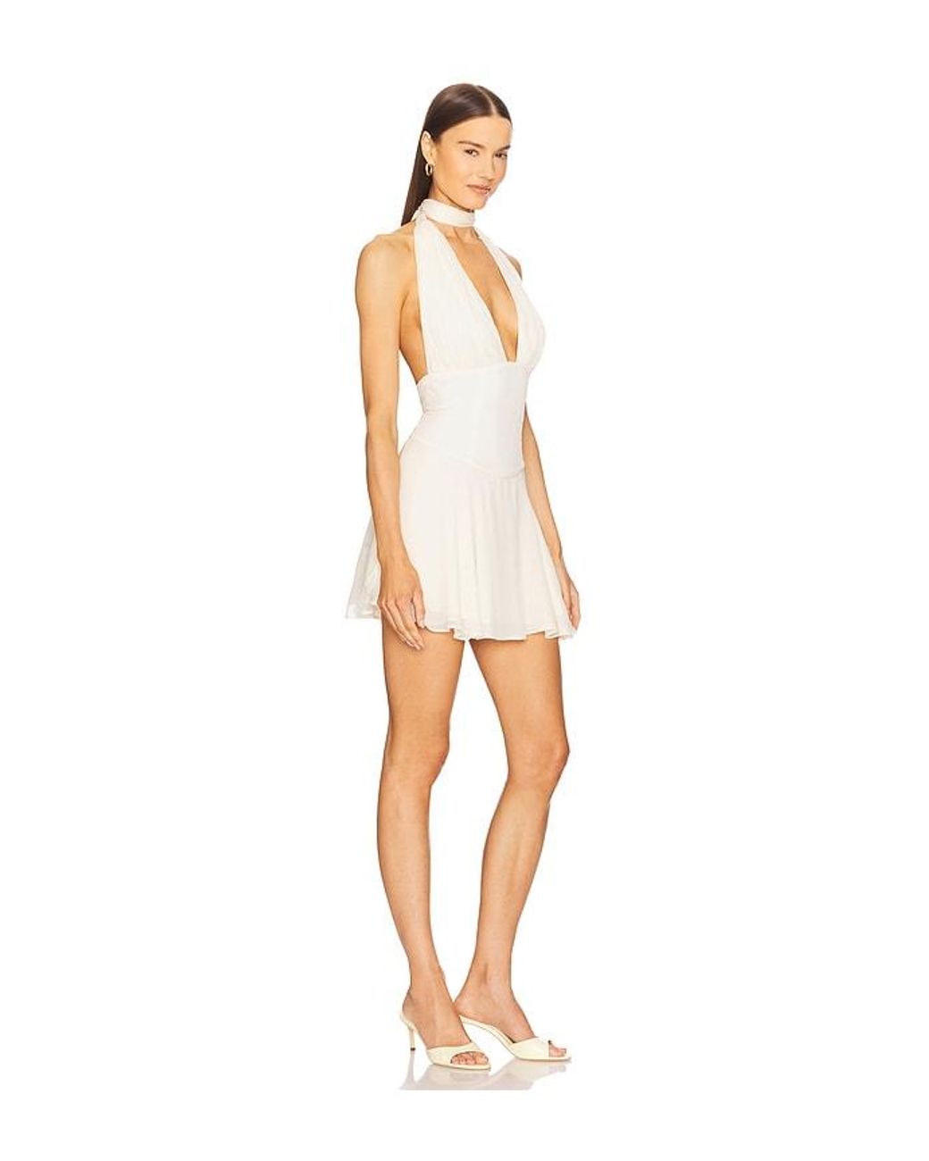 LOBA White Audrey Mini Dress