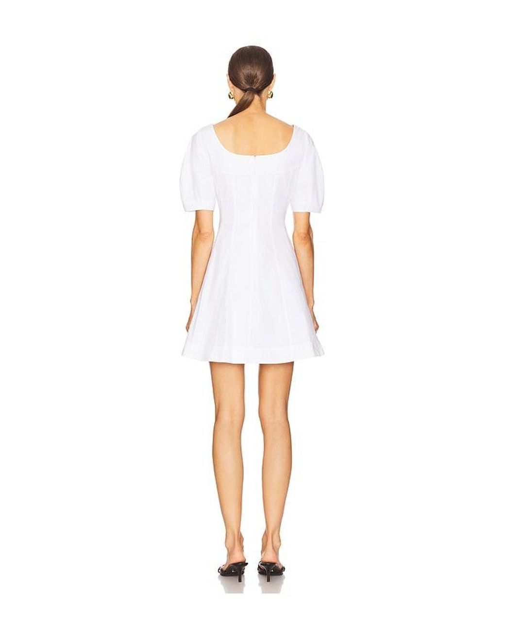Theory White Puff Sleeve Dress