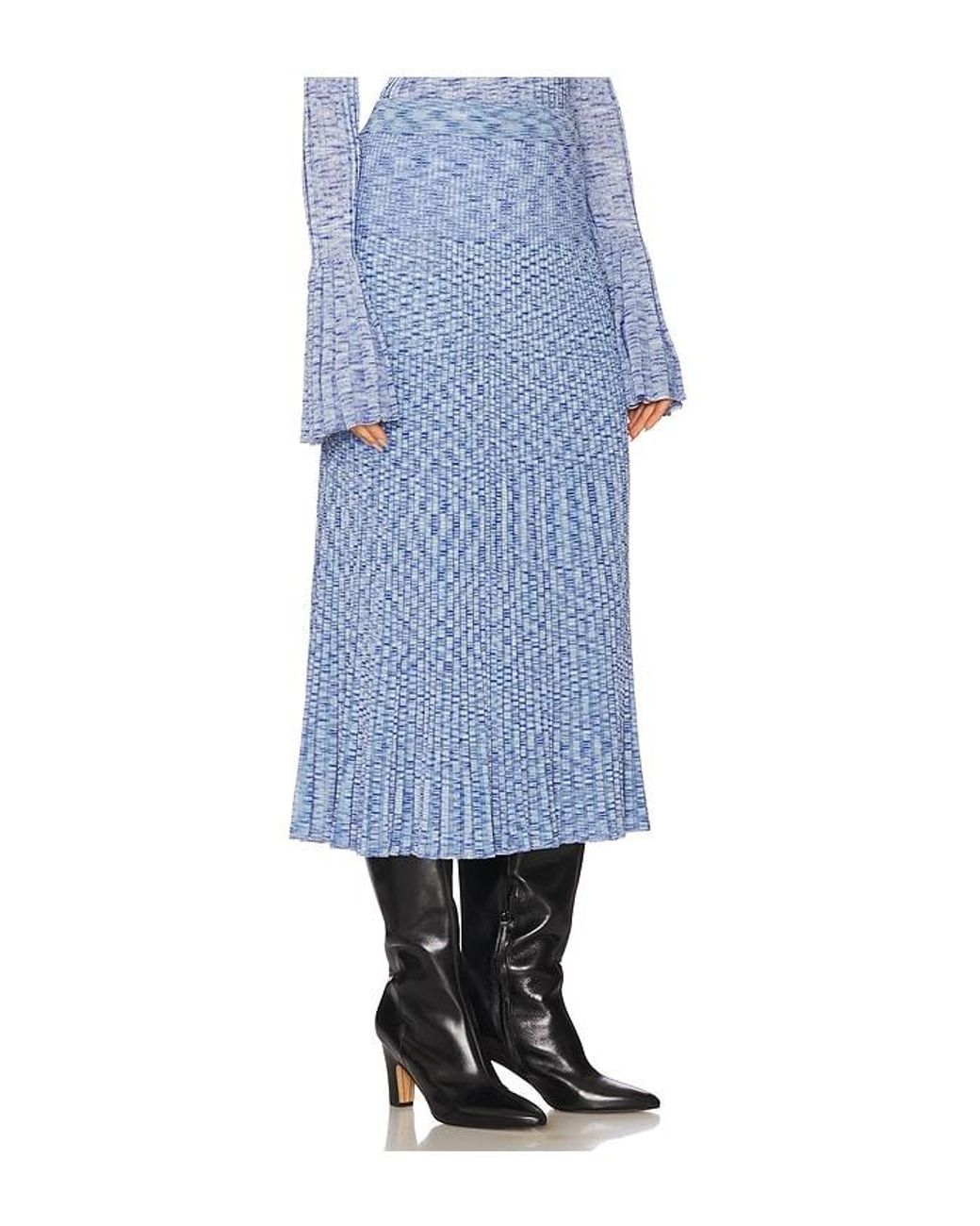 Zimmermann Blue Mouline Midi Skirt