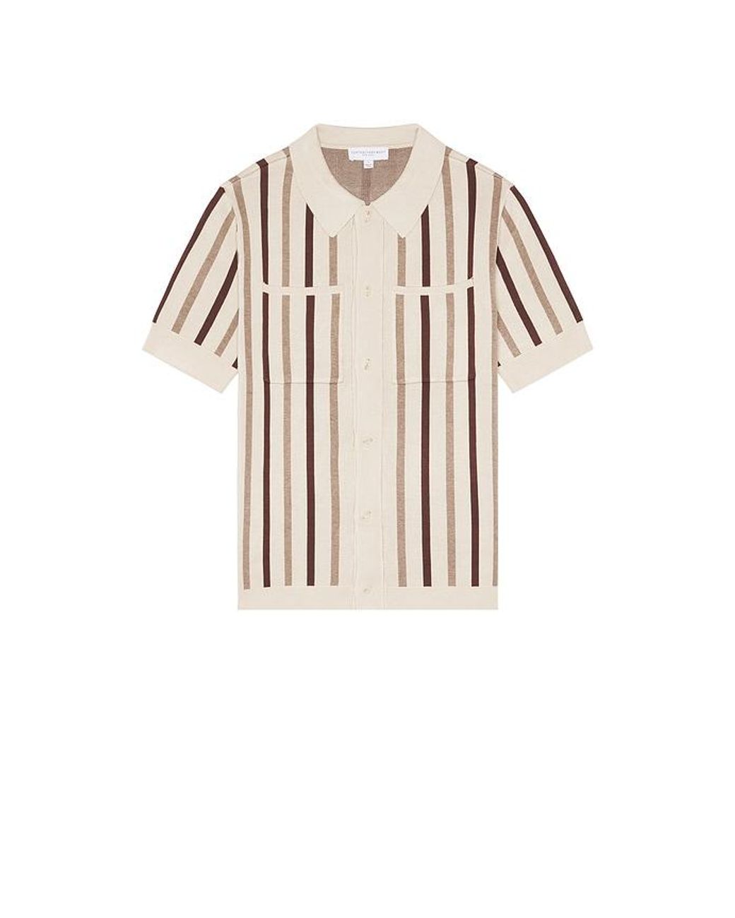Central Park West Natural Rowan Striped Shirt for men