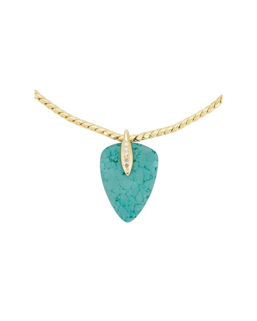 Ettika Blue Twisted Statement Pendant Necklace
