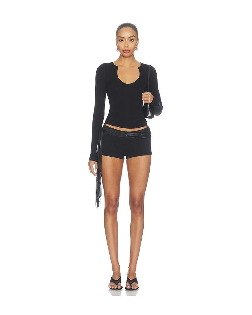 GUIZIO Black Eloise Mini Short