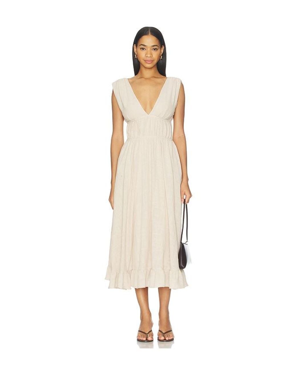 Peixoto White Ava Midi Dress