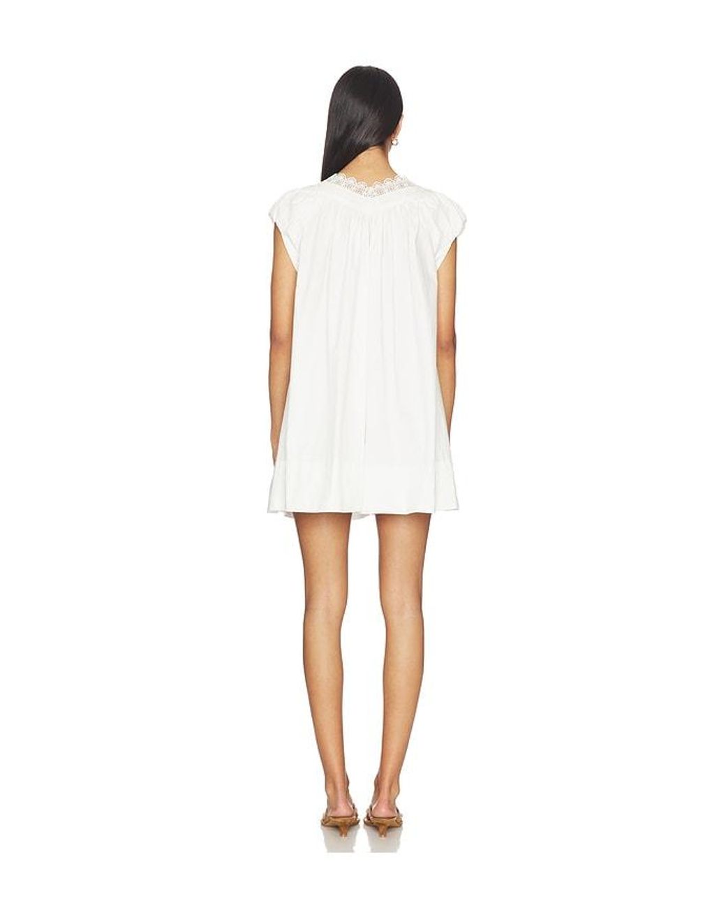 Free People White Sundazed Mini Dress