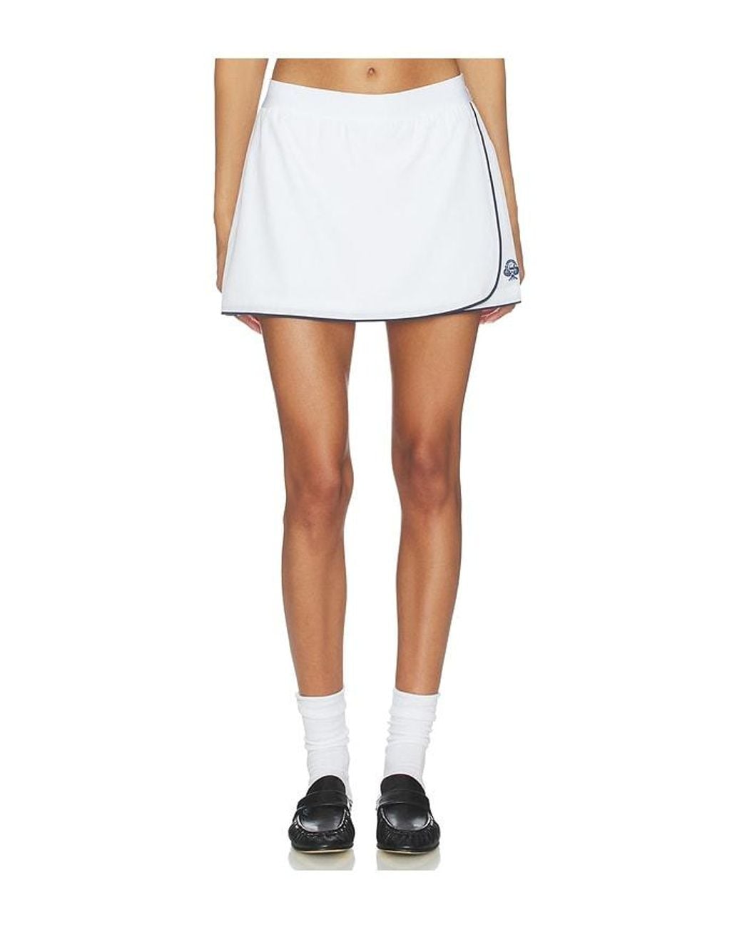 Varley White Anaya Mid Rise Skort